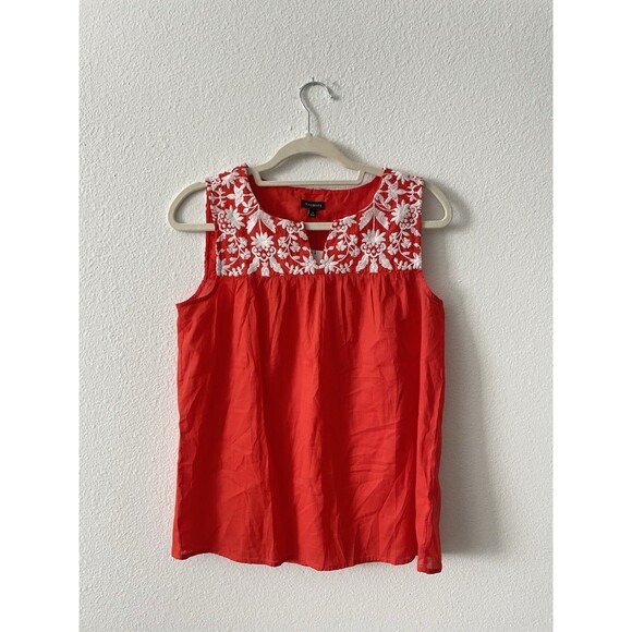 Talbots Tops - Talbots Embroidered Tank Top Women S NWT Floral Workwear Career Office Siren